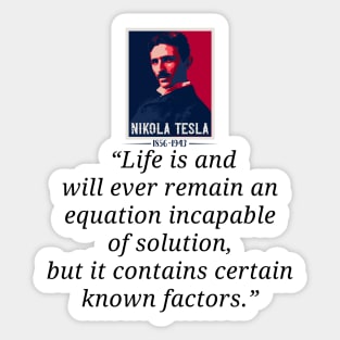 Tesla quotations, quotes by Nikola Tesla Sticker